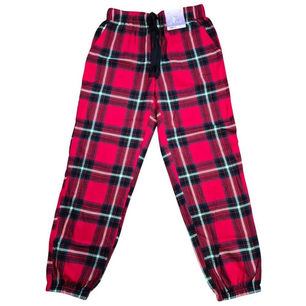 Stars Above, Jogger for Men and Women, Red and Checkered, Size XS, NWT